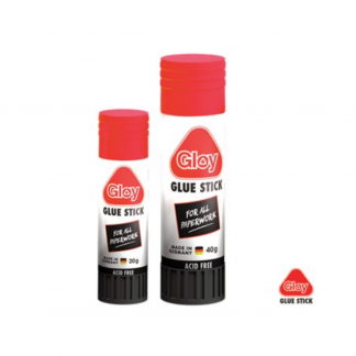 Stationery Wholesalers |gloy, glue stick adhesive, for all homework, acid free, white bottle, red cap, 49g, 20g, adhesive