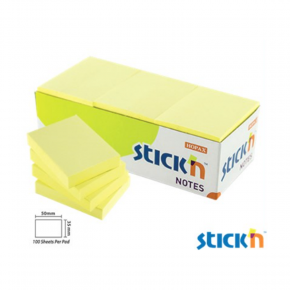 Stationery Wholesalers| Stickn Notes , Sticky Notes, Notes , Yellow Pastel Notes, Notes TO Stick, White Box ,100 Sheets