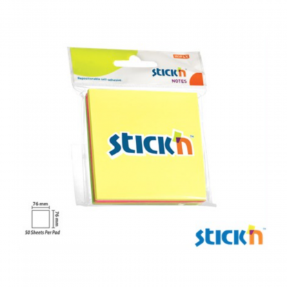 Stationery Wholesalers| Stickn Notes, Asticky Notes , Notes , White Notes Stick Anywhere , Pastel Notes, 76x76 mm , Yellow Notes , Red Notes , Sealed Pack of Notes