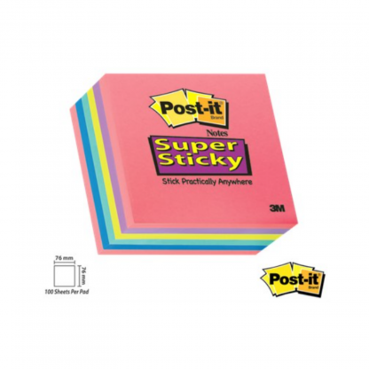 Stationery Wholesalers| Post-it Notes, Super Sticky Notes ,Stick Anywhere, Bright Sticky Notes, Marrakesh Colors , Sticky, Notes ,100 Sheets Per Pad