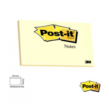 Stationery Wholesalers| Post-it Notes , Pastel Notes , Yellow Notes 75x130 , 100 Sheets per Pad
