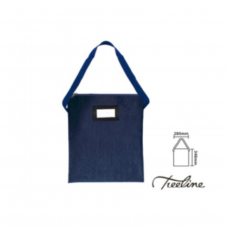 Stationery Wholesalers |denim library book bag, treeline, zip up book bag, blue denim