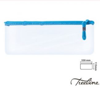 Stationery Wholesalers | Treeline, Clear Pencil Bag , Transucent Pencil Case, colored zip Bag , 33CM