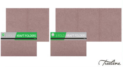 Stationery Wholesalers | kraft folders, slotted, 3 scored, 3 fold