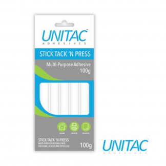 Stationery Wholesalers |multi-purpose adhesive, unitac, 100g, stick tack and press,